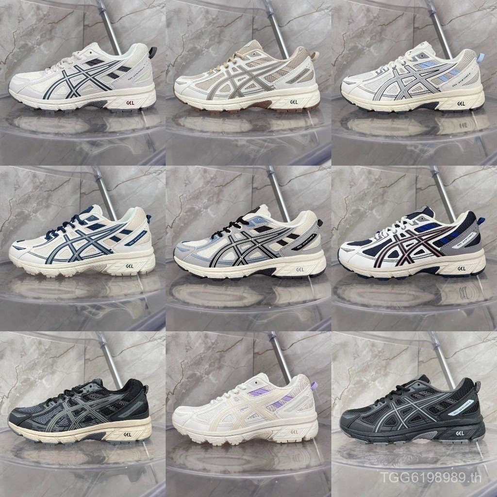 รองเท้า GEL-Venture 6 กันลื่นสำหรับผู้ชายและผู้หญิง เหมาะกับการวิ่งและการเล่นกีฬา