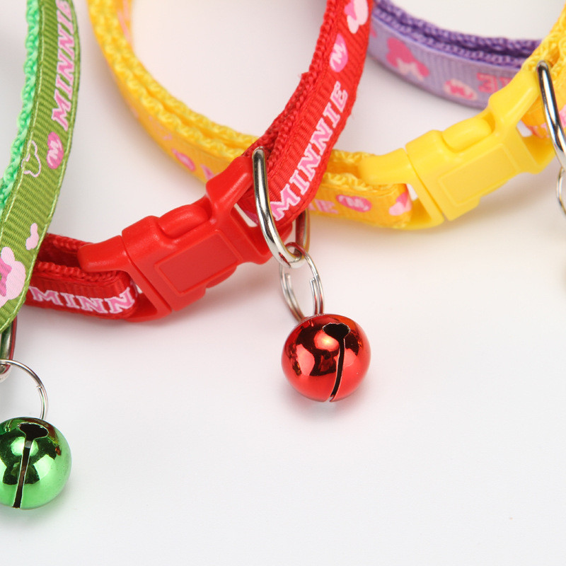 Pet Patch Collar Cat Dog Collar Pet Cartoon Collar Bell Collar Cat Head Factory Direct Sales T