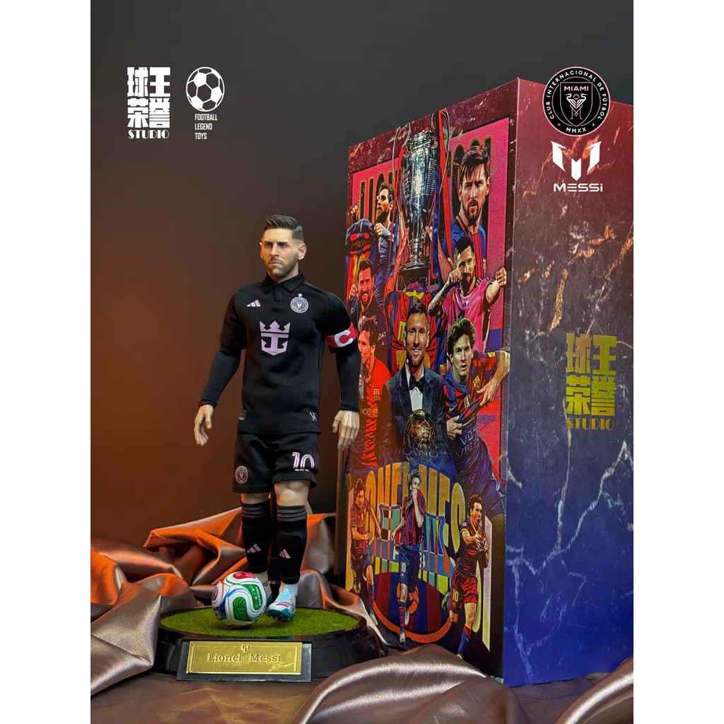 King Honor 1/6 Messi Soldier Miami International Suit Messi 26 Game Season Miami Away Jersey