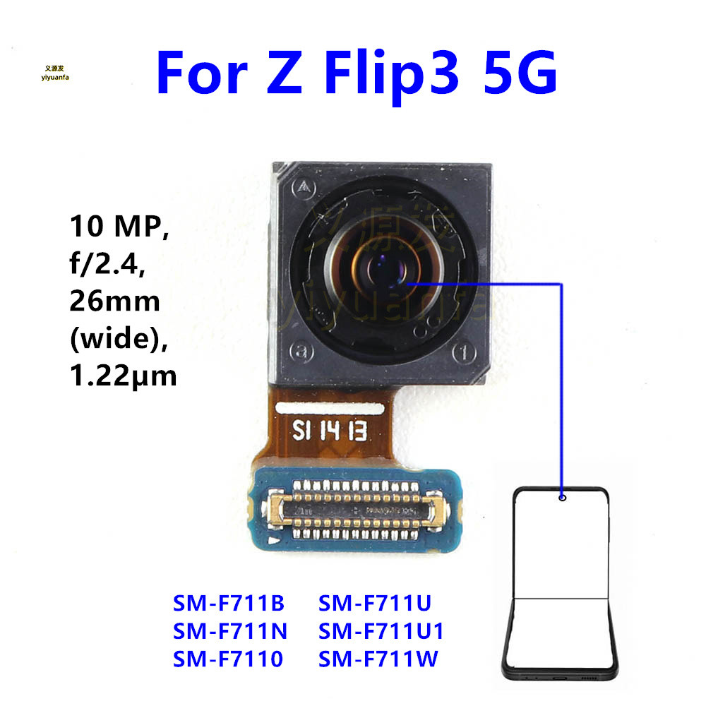 ด้านหน้า Facing กล้องโมดูล Flex สําหรับ Samsung Galaxy Z Flip3 5G SM-F711B F711 F711U อะไหล่