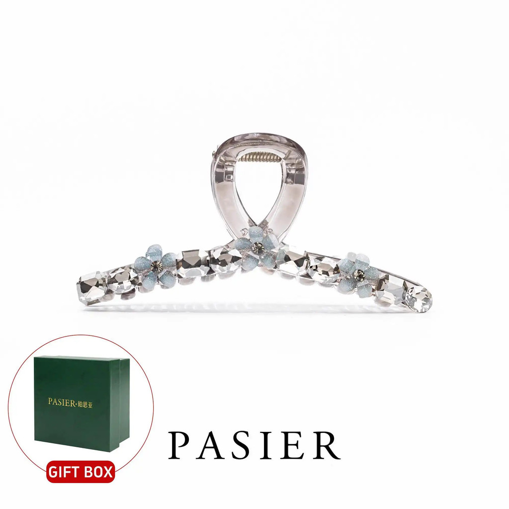 PASIER กิ๊บติดผมดอกไม้นางฟ้า ดีไซน์โปร่งใส 11 ซม. สไตล์อเนกประสงค์ เหมาะสําหรับทรงผมซาลาเปาเต็มรูปแบบพร้อมกล่องของขวัญ FS9919
