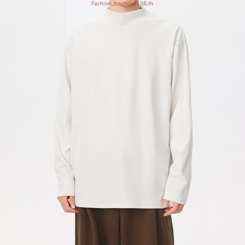 Insidemen x Aristino เสื้อยืดเก็บอุณหภูมิคอเต่า 3 ซม. ผู้ชาย เนื้อผ้าฝ้ายนุ่ม ILT020W3