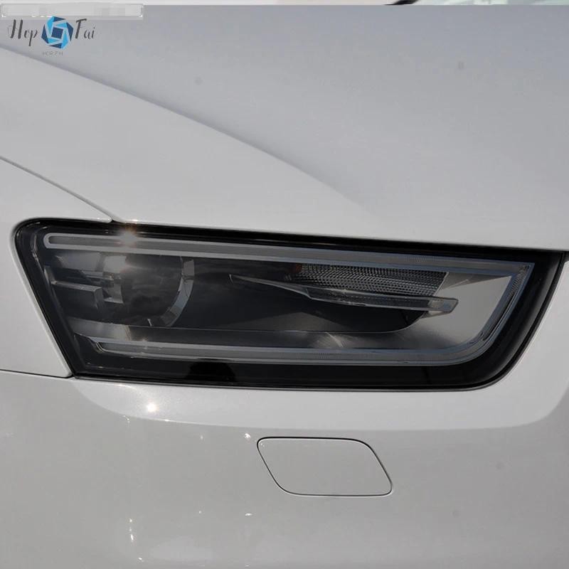 ไฟหน้ารถป้องกันฟิล์ม Wrap ควันสีดําไวนิลสติกเกอร์ TPU สําหรับ Audi A3 S3 RS3 A6 S6 A7 S7 Etron Q3 Q7