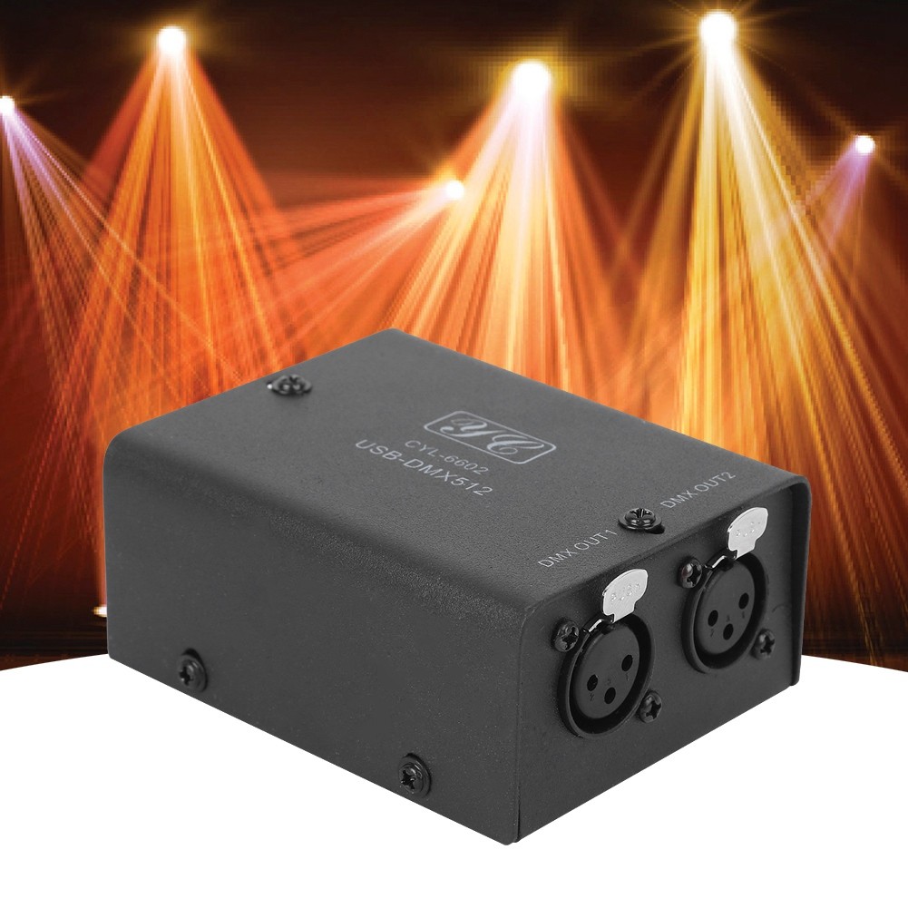 ตัวควบคุมแสงเวที 512 ช่อง USB DMX DMX512 การแยกโฟโตอิเล็กทริคสำหรับไฟ LED