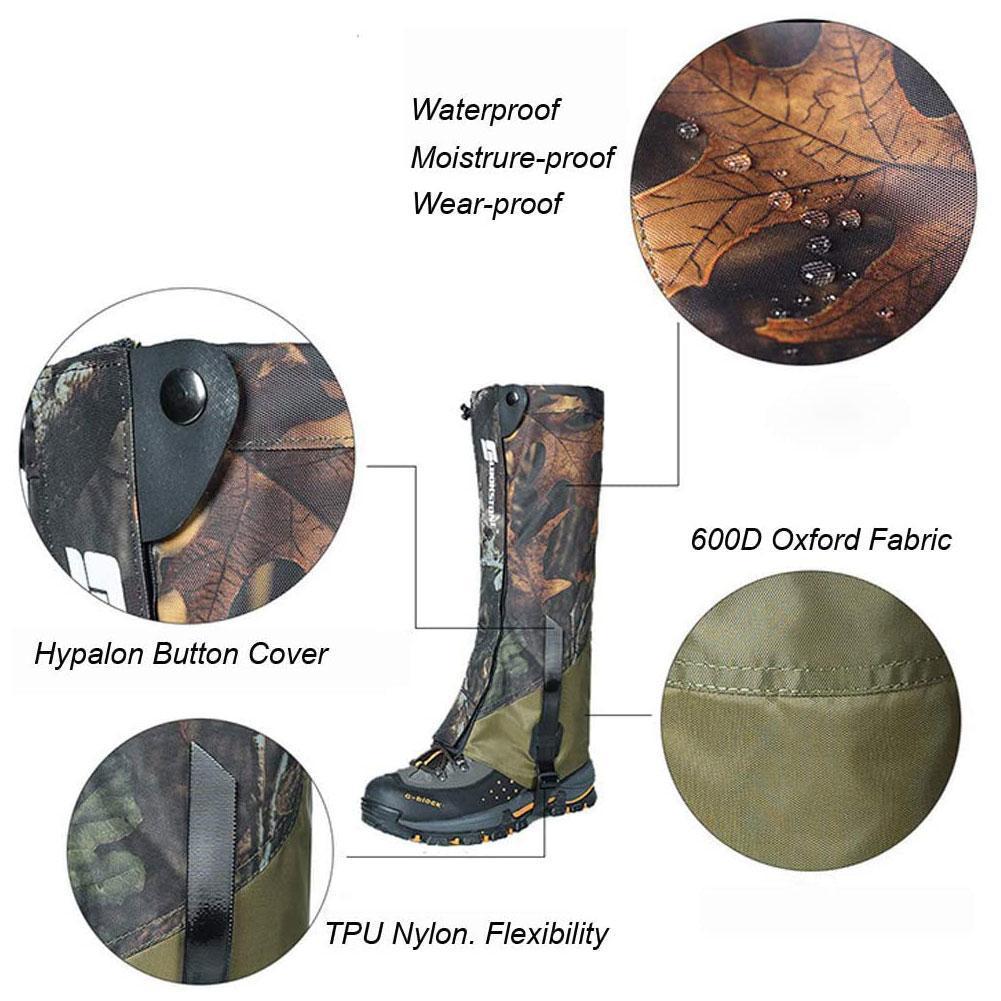 Oxford ผ้า Legging ฝาครอบขากันน้ํา Gaiters Boot Gaiters สําหรับภูเขากลางแจ้ง L4z1