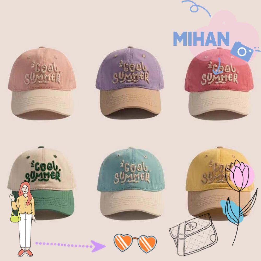 หมวกเบสบอลสำหรับเด็กผู้หญิง อายุ 2-7 ปี ลิ้นเป็ด ลายพิมพ์ตัดกันสี ปกป้องจากแสงแดด