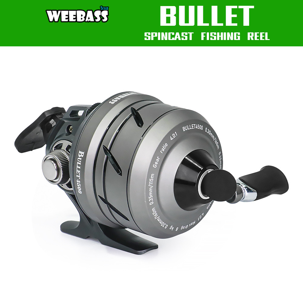 WEEBASS รอกยิงปลา - รุ่น BULLET (Grey) มือหมุนซ้าย-ขวา รอกกระปุก
