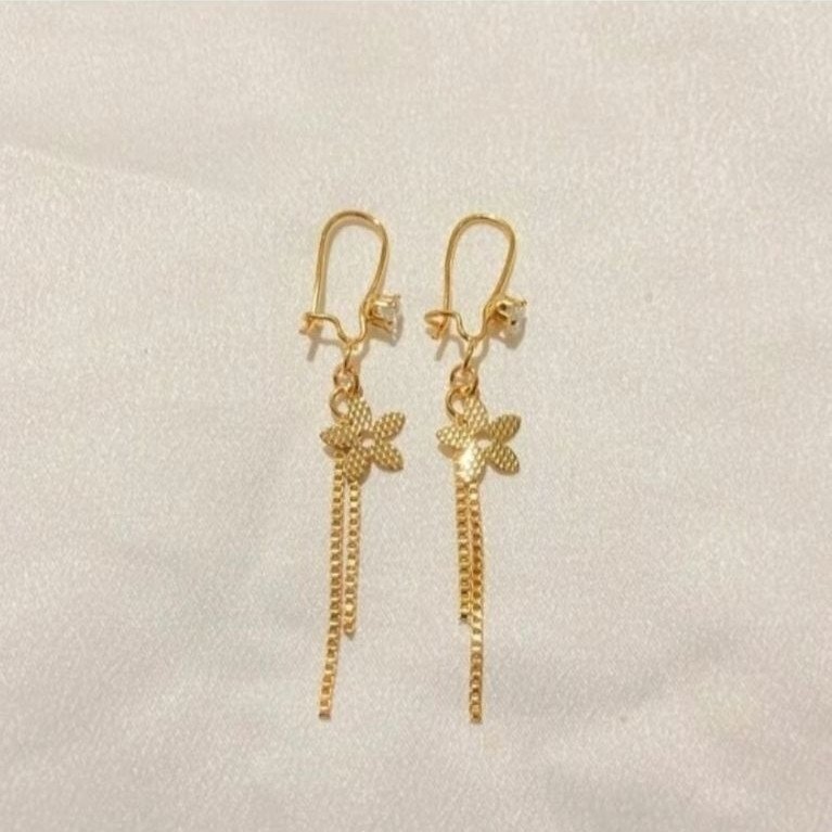 NEW ต่างหู desi Jurai ยาวสวย รุ่นคริสตัลเพทายผู้หญิง ป้องกันการซีดจาง NEW AND BEST SELLING ESHAL ACC