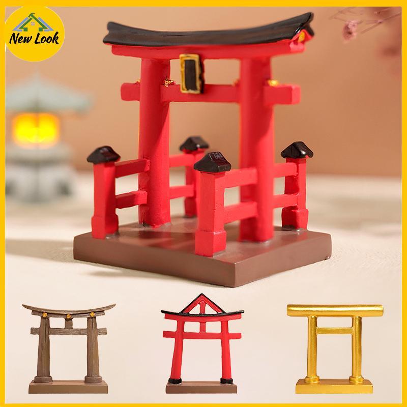 NewLook Miniature Torii Gate ญี่ปุ่น Shinto Temple Garden เอเชียสถาปัตยกรรมรุ่นบอนไซ Zen Garden เครื