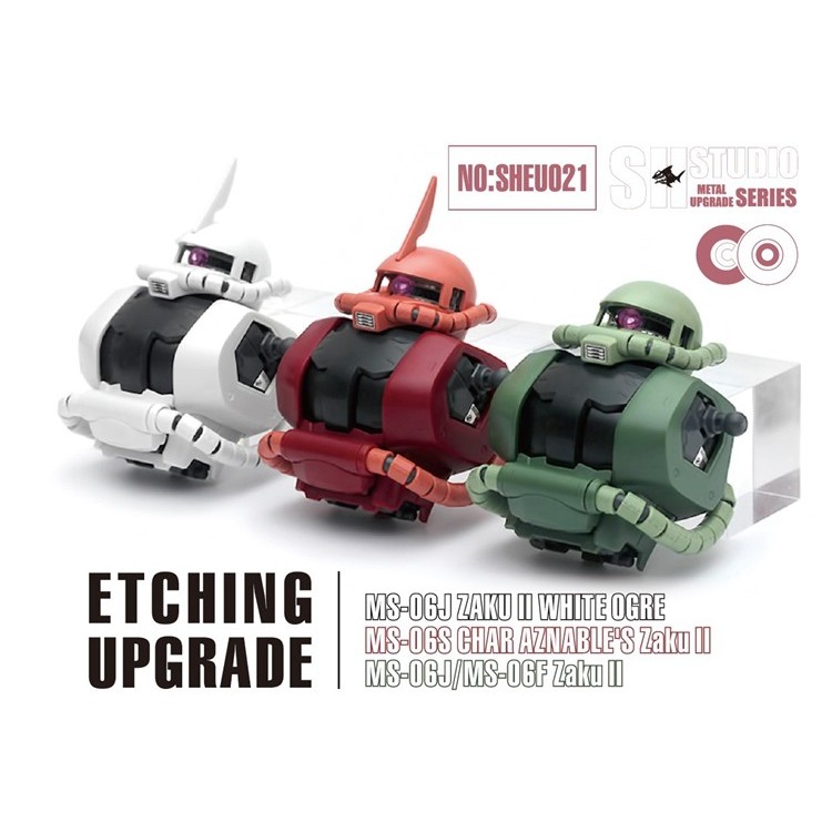 SH STUDIO MG 1/100 Char Aznables / MS-06J MS-06F / White OGRE ZAKU 2 Metal Etching Modified Parts (ไ