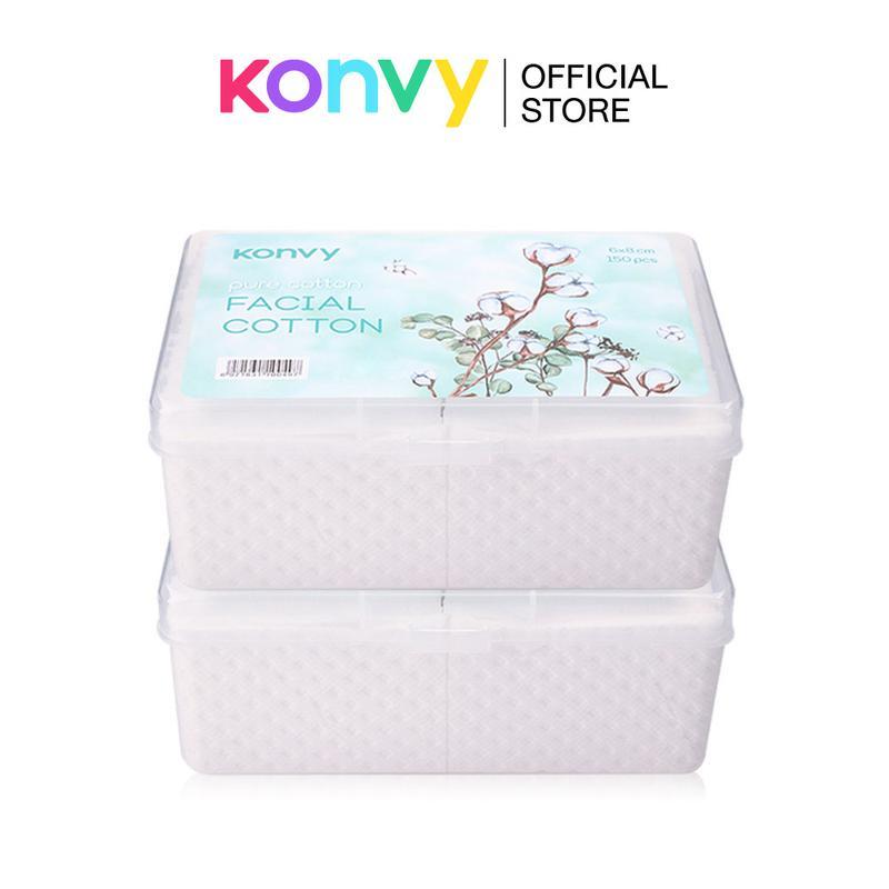 Konvy Facial Cotton 150pcs สำลี แผ่นบาง สำหรับ ใบหน้า