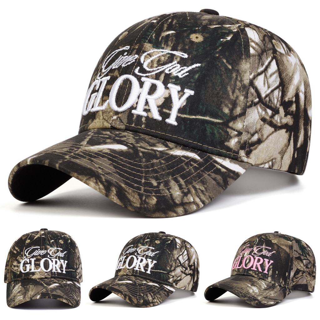 หมวกเบสบอล Unisex GIVE GOD GLORY สไตล์ Hip-Hop เหมาะสำหรับกิจกรรมกลางแจ้งและทริปท่องเที่ยว