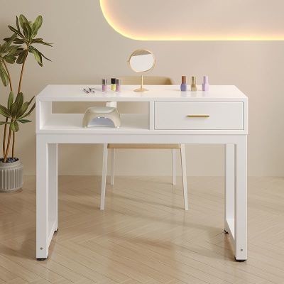 Manicure Table Nail Salon With Drawing Table Wooden Double-layer Manicure Table for Nail Salon and B