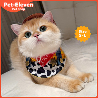 Pet-Eleven Cartoon Cute Pet Bandana Denim Style Scarf for Sm…