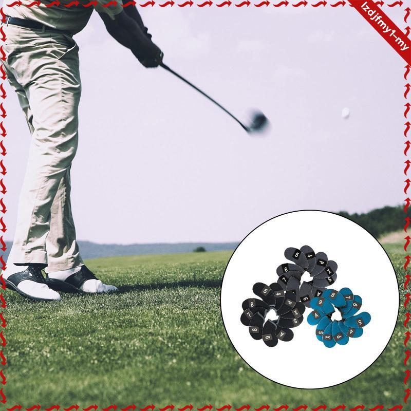 Leipupa 10x Golf Iron Head Covers Club Headcover 3, 4,5,6,7,8,9,AW,SW,PW Protection