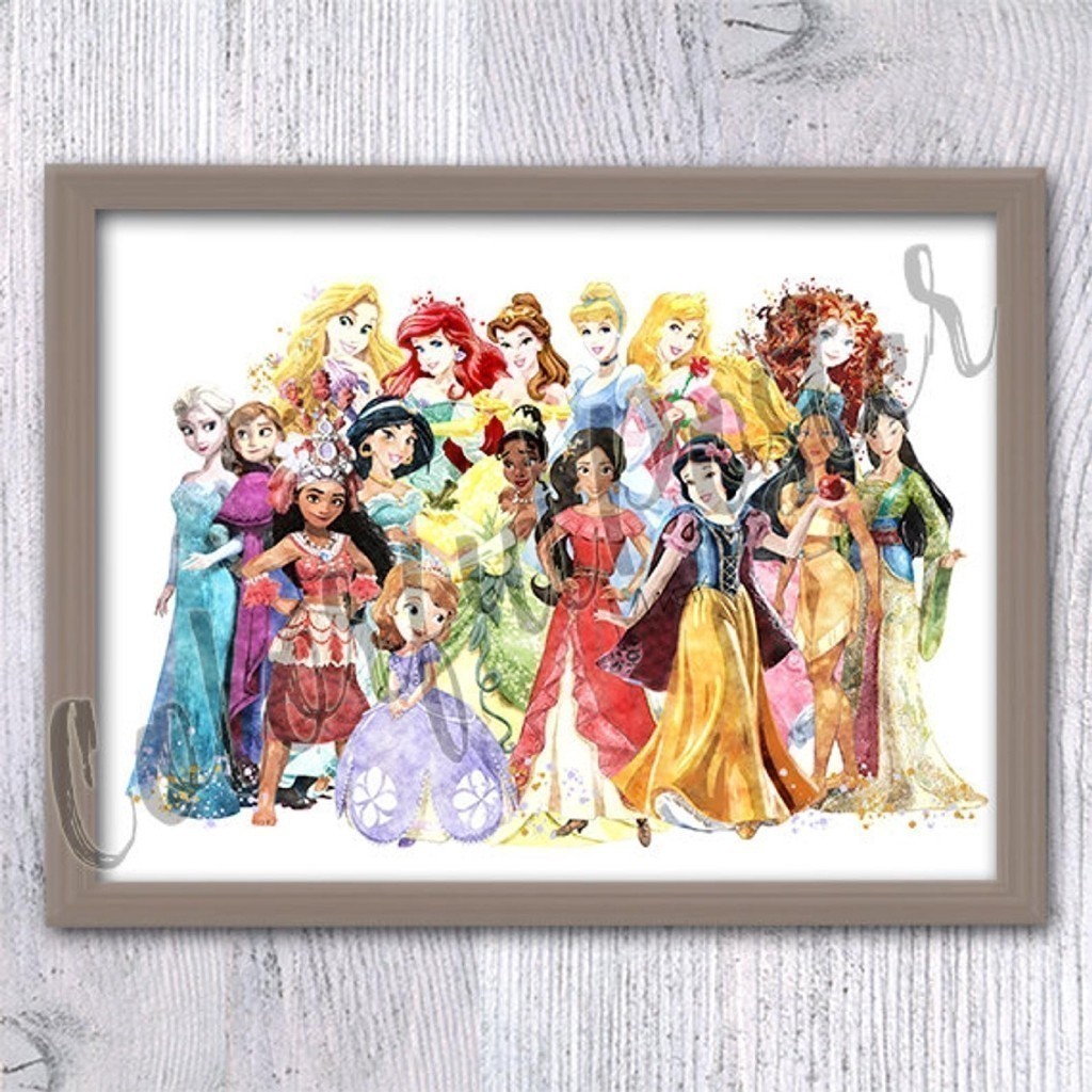 Godz J2 ZN3 5D ภาพวาดเพชร Diamond All Roundhandmade การ์ตูนเจ้าหญิง Disney เย็บปักถักร้อยเพชร 018 สา