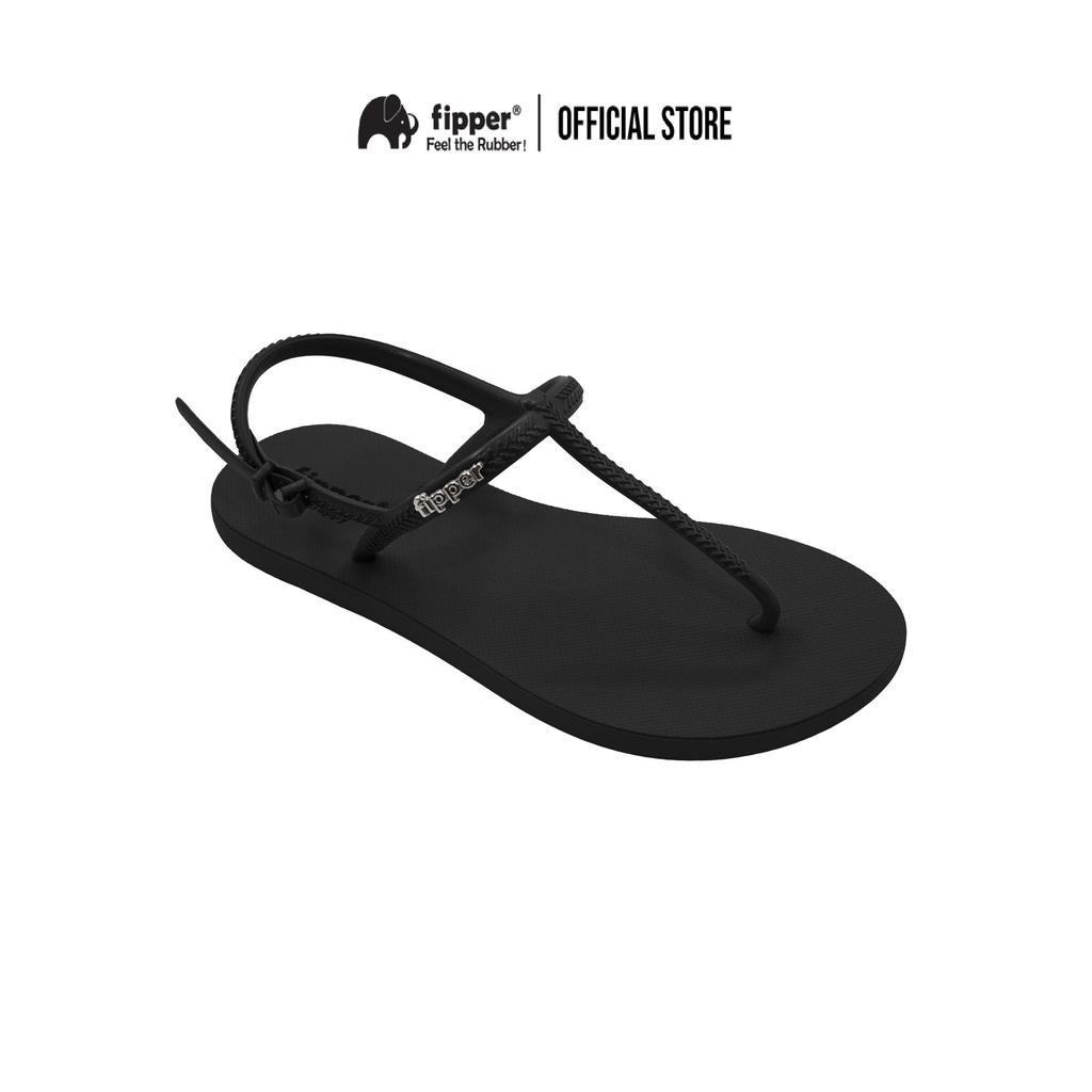 Fipper Strappy Rubber สําหรับผู้หญิง สีดํา