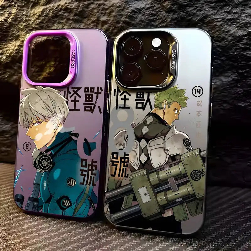 อะนิเมะ Kaiju No 8 เคสโทรศัพท์สําหรับ iPhone 17 16 15 14 13 12 Pro Max Plus สีสันไล่โทนสี Soft TPU ฝ