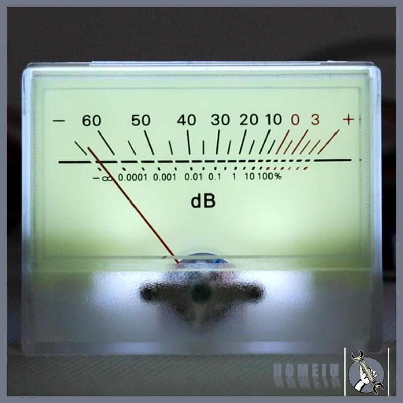 HOMEIU VU Meter พร้อม LED Backlight DB เครื่องวัดระดับเครื่องขยายเสียงสายไฟง่าย DB Meter