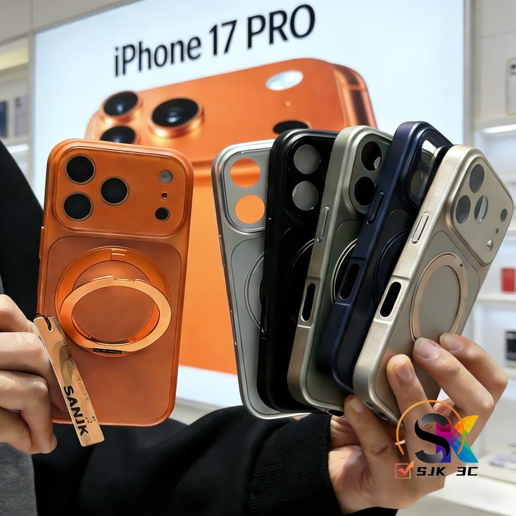 360° เคสแม่เหล็กหมุนได้สําหรับ iPhone 13 14 15 16 17 Pro Max เปลี่ยนเป็น 17 Pro Max เคสโทรศัพท์เข้ากันได้กับที่วางขาตั้งกันกระแทกเคส