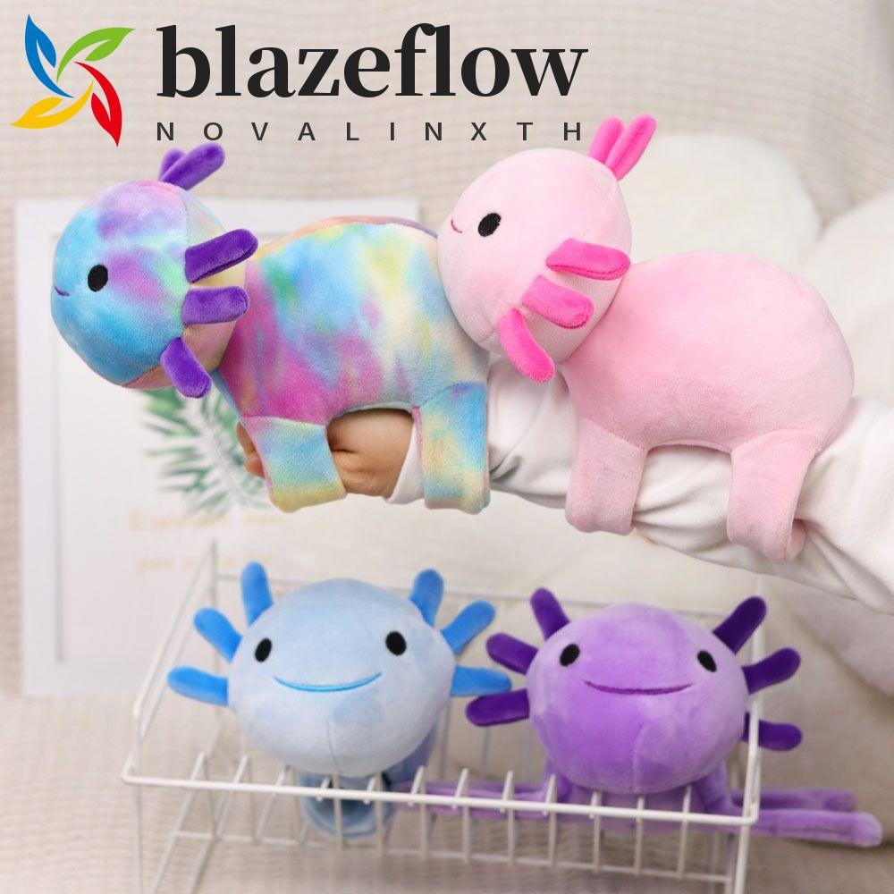 BLAZEFLOW Slap Bracelet Series, ตุ๊กตาสัตว์จําลอง Axolotl Plush Clap Circle, Handheld Wrist Axolotl 
