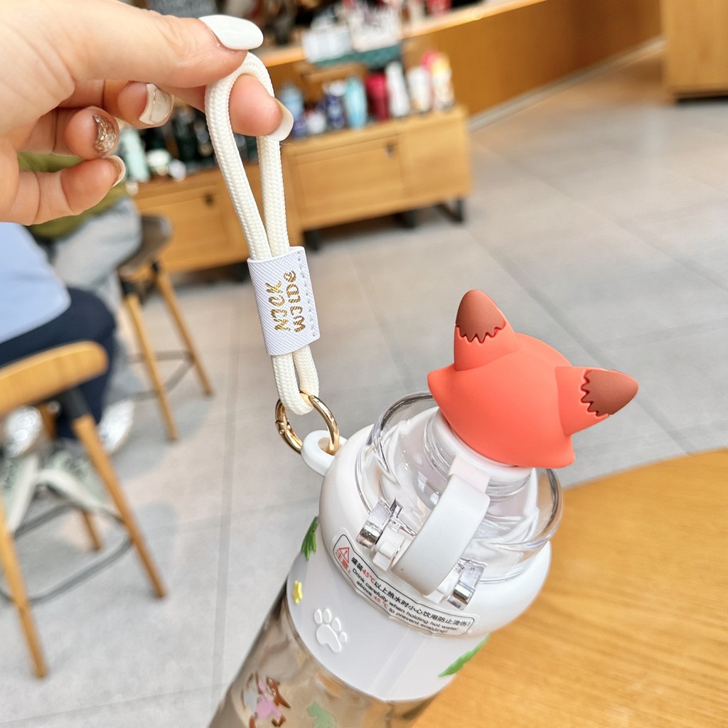 Zootopia Judy Nick tritan การ์ตูนเด็กนักเรียน Crazy Animal City แบบพกพาหลอดพลาสติกถ้วยชาถ้วยน้ําฟาง Judy - รูปที่ 7