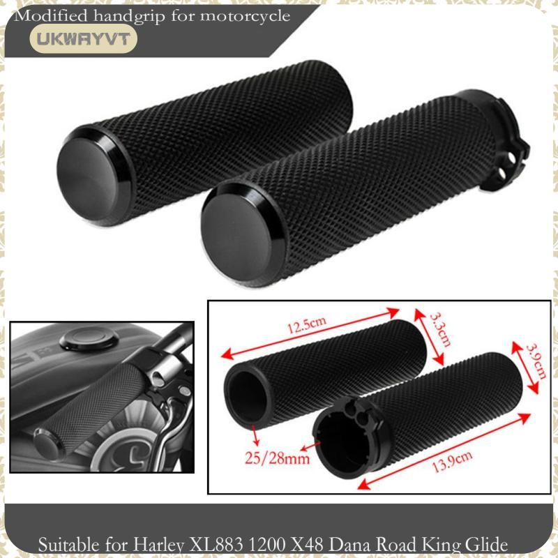[ukwryvt] สีดํา 1 นิ้วรถจักรยานยนต์ Handle Bar ปลอกแฮนด์สําหรับ Harley XL883 1200 X48