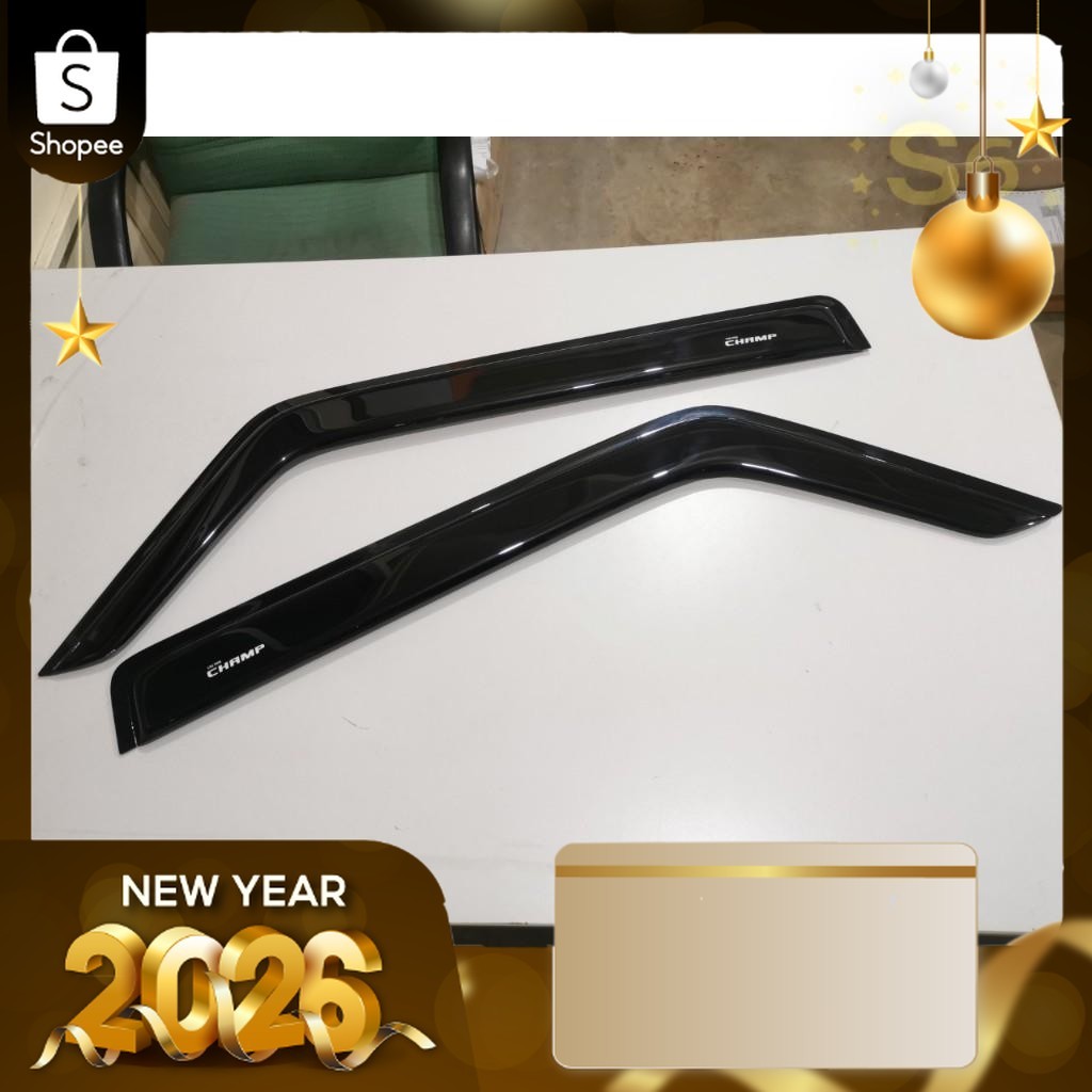 คิ้วกันสาดแต่ง Hilux Champ 2023-2024 ดำเข้ม AO สวยทนตรงรุ่น