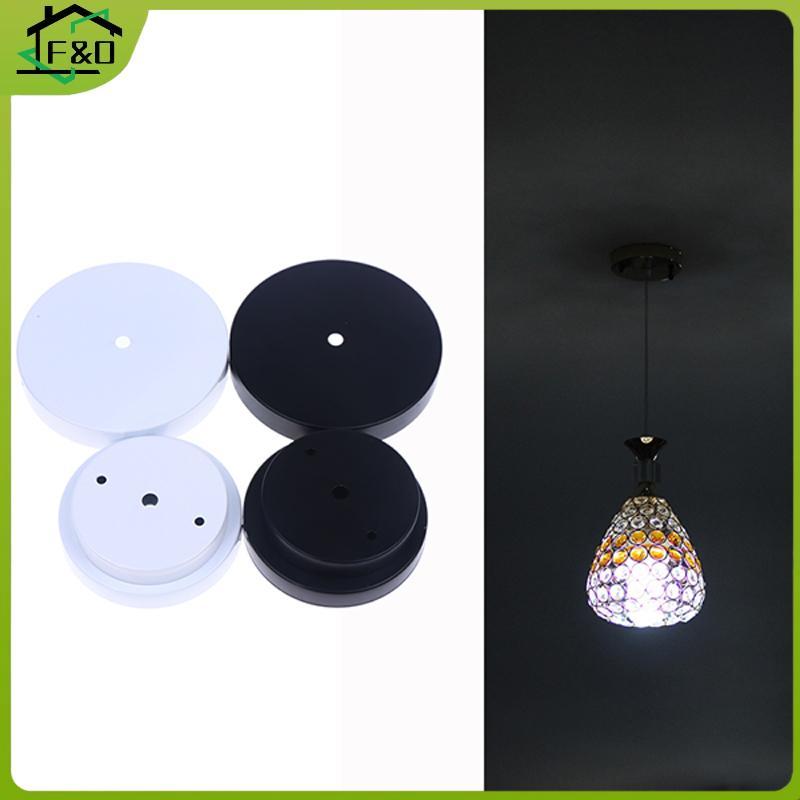 F&O 10/12/15 ซม.สีดําสีขาวโลหะเพดานแผ่น Mount Wall Sconce ฐาน LED Vintage จี้โคมไฟแผ่นฐานเพดาน Canop