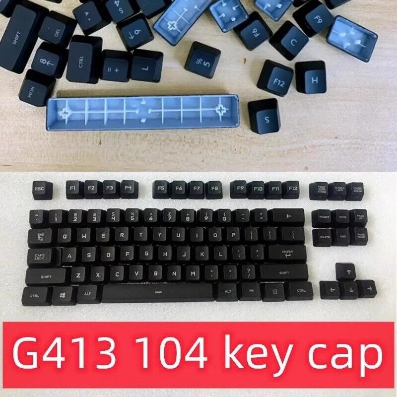 gmk keycap keycap Logitech Logitech G413 ปุ่มกดคีย์บอร์ดแบบกลไก G413 ปุ่มกดเดี่ยวโปร่งแสงสีดําดั้งเด