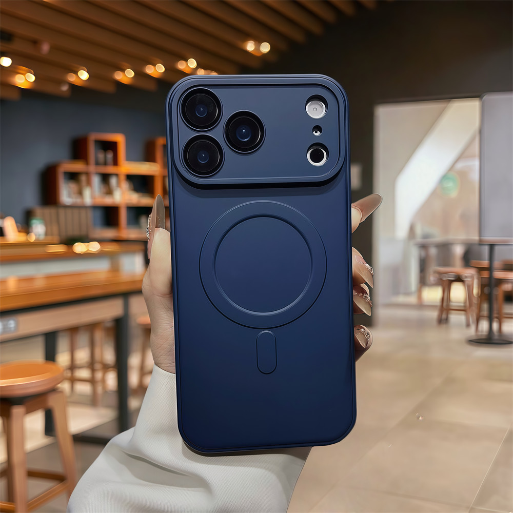 Simple magnetic Soft Shellเคสโทรศัพท์สําหรับiPhone 17 Pro Max 11 12 13 14 15 16 Pro Max 15 16 Plusปลอกพร้อมกล้องFull Protectorกันกระแทกปกอ่อนโทรศัพท์Prot
