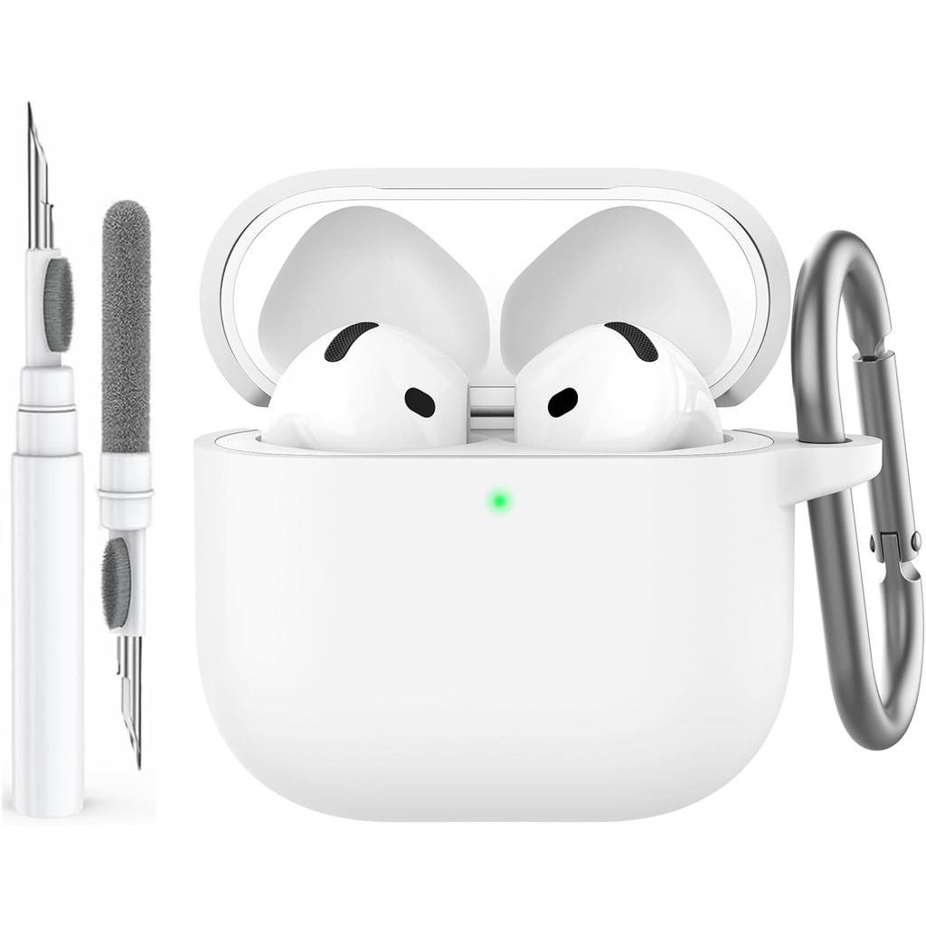 AhaStyle AirPods 4 Case Cover (2024) พร้อมชุดทําความสะอาดซิลิโคนอ่อนนุ่มกันกระแทกผิวสําหรับ Apple Ai