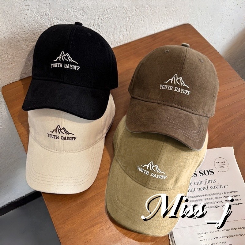 Miss_J พร้อมส่งจากกทม🎀หมวกเบสบอลอเนกประสงค์ที่ช่วยให้ใบหน้าดูเล็กลง ทรงหมวกกว้าง เหมาะสำหรับผู้หญิงที่มีขนาดศีรษะใหญ่