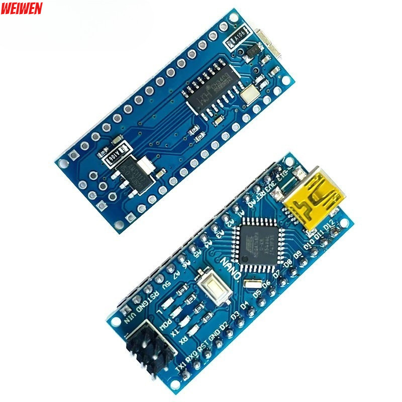 Nano mini USB พร้อม Bootloader ใช้งานร่วมกับ Nano V3 สีแดงสําหรับ Arduino CH340 USB driver 16Mhz Nano v3.0 ATMEGA168P