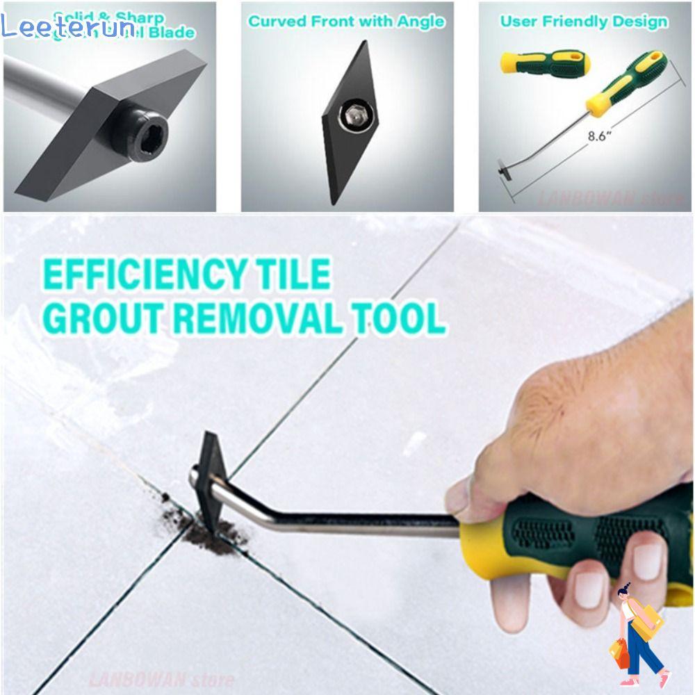 LEETERUN Tiles Gap Cleaner, เครื่องมือก่อสร้างเพชร Tile Grout Remover, ทนทานทังสเตนเหล็กผนังพื้นตะเข