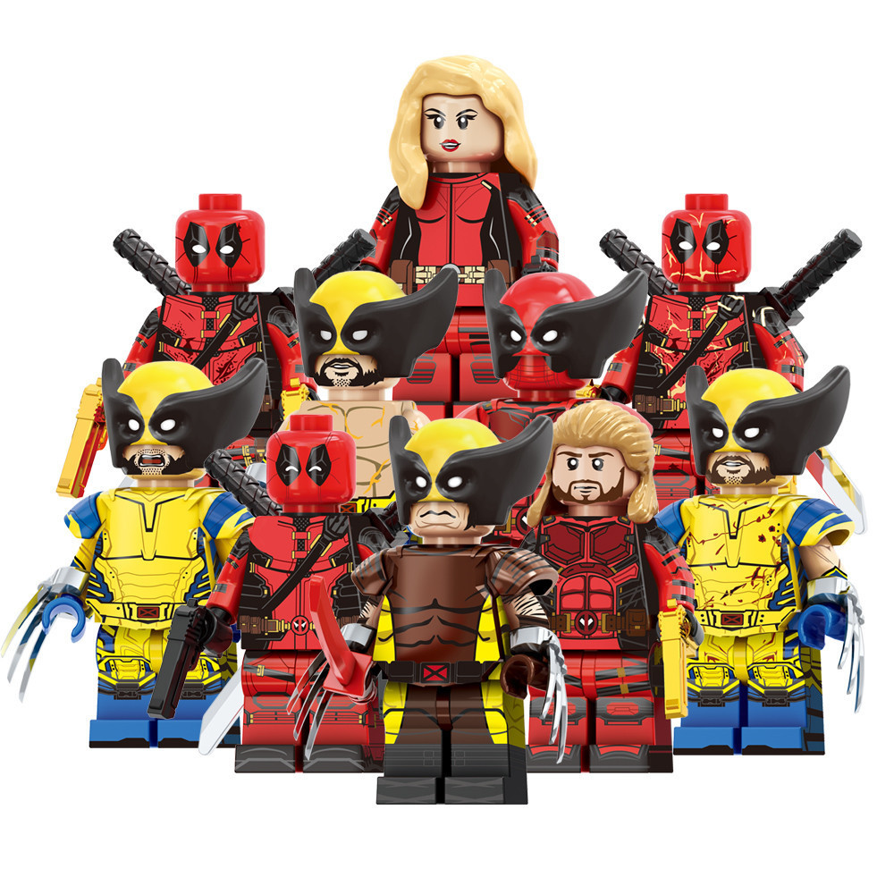 ภาพยนตร์ Superhero Ladies Deadpool และ Wolverine Wade Wilson ตัวละคร Building Block ของเล่นเหมาะสําห