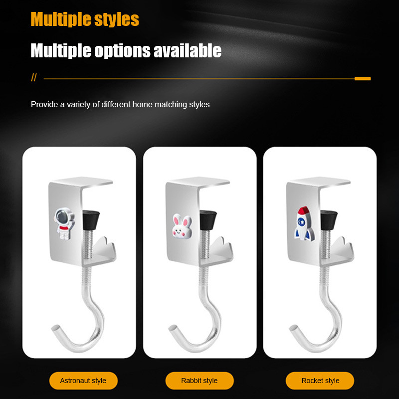 TPตะขอแขวนกระเป๋าเป้สำหรับนักเรียน ตะขอแขวนขอบโต๊ะทำงาน ตะขออเนกประสงค์ - รูปที่ 6