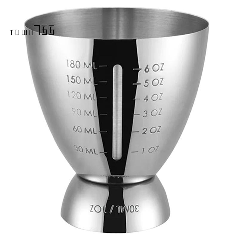 [tuwu766]บาร์สแตนเลสค็อกเทลJiggerวัดคู่ 1-6 ออนซ์วัดJiggers,เครื่องมือเชคเกอร์ถ้วย