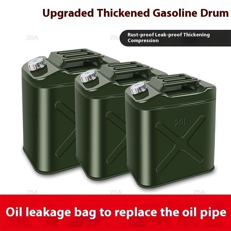 Car Thickened Portable Gasoline Tank 5L 10L 20L 25L 30L Iron Cap Type Fuel Storage Tank Pot