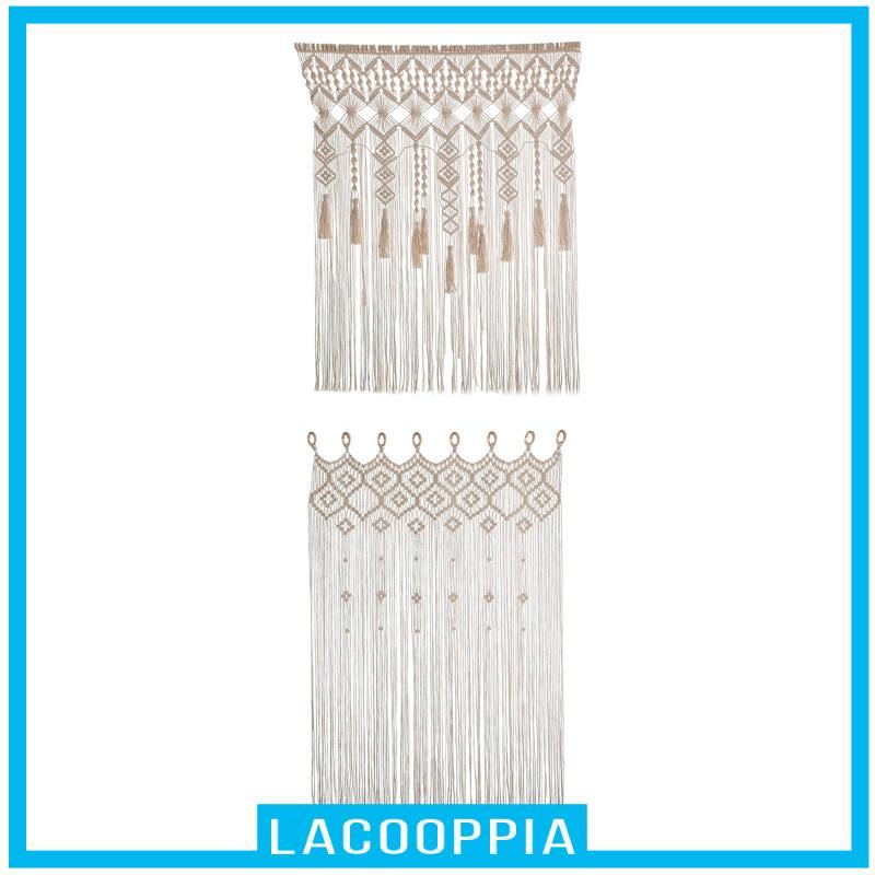 [Lacooppia] Macrame Curtain Crafts Wall Decor Home Decor Bohemian Curtain for Bedroom for Bedroom Do
