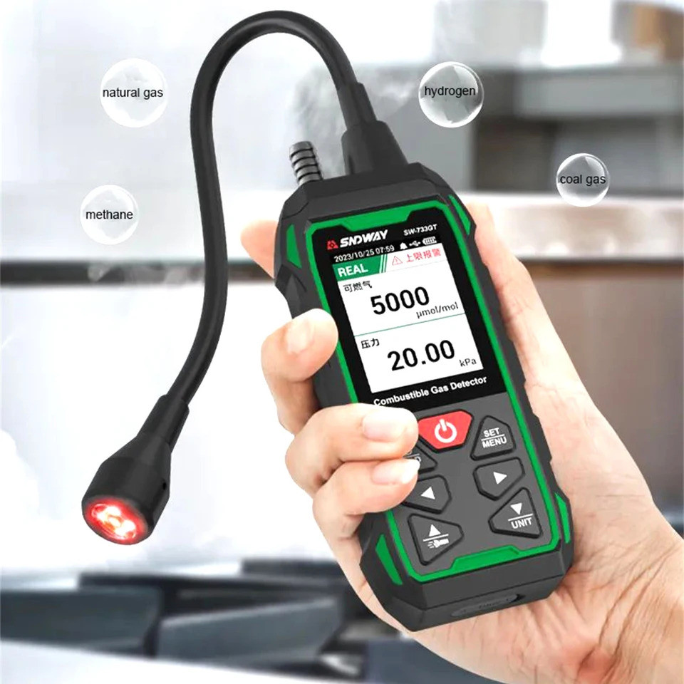 HEDAO SW-733GS/GT ความแม่นยําสูง Combable Gas Leak Detector Alarm ก๊าซธรรมชาติปิโตรเลียมเหลว Methane