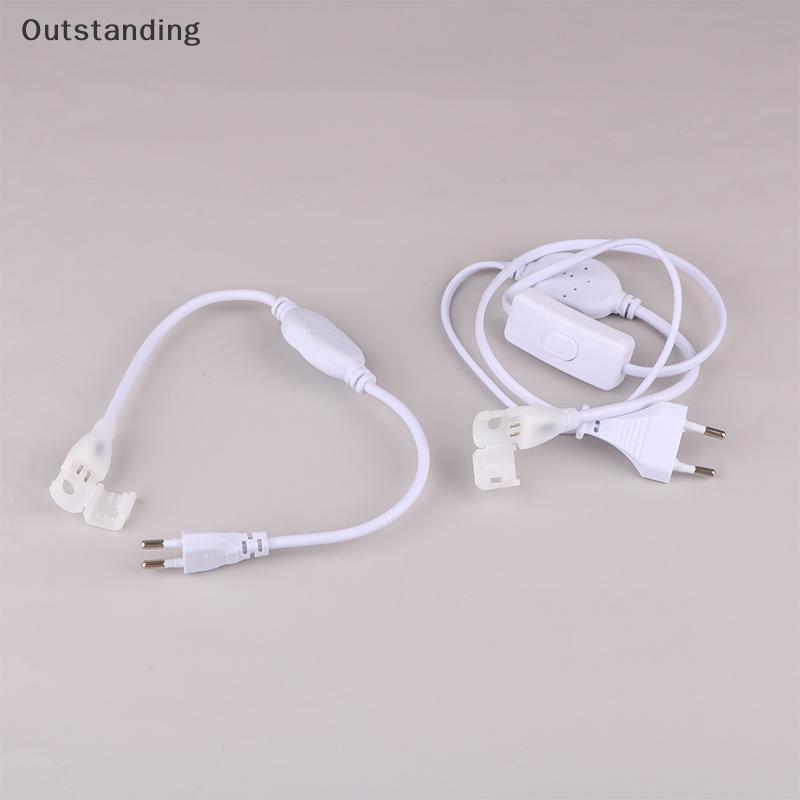 ปลั๊ก EU ที่โดดเด่นสําหรับ 220 V COB LED Strip ปลั๊กจ่ายไฟ Fast Connector พร้อมสายเคเบิลปุ่มสําหรับ IP67 10 มม. COB Strip ใหม่