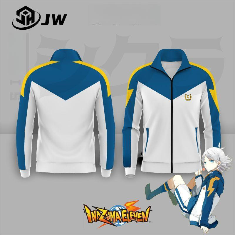 เสื้อกีฬา Inazuma Eleven แจ็คเก็ตซิป ดีไซน์จากอนิเมะยอดนิยม เหมาะสำหรับแฟนฟุตบอล