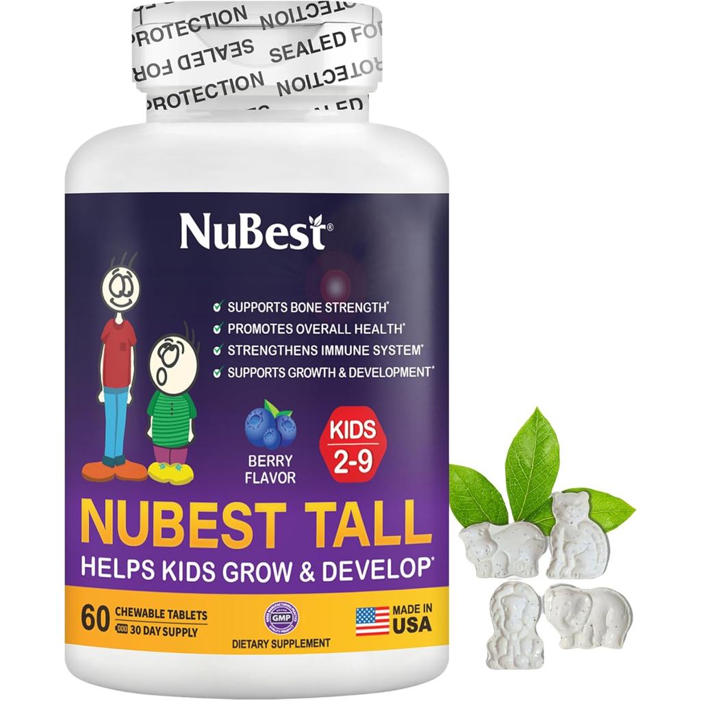 NuBest Tall Kids-2 ถึง 9 ปี วิตามินรวมและแร่ธาตุ-กระดูกความแข็งแรงและภูมิคุ้มกัน-ช่วยเหลือเด็ก, เด็ก