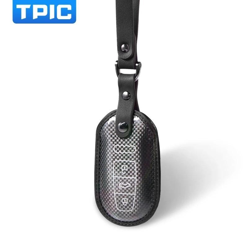 คาร์บอนไฟเบอร์จริงกุญแจรถสําหรับ Audi A4 A5 B8 B9 A6 C6 C5 C8 A1 Q3 A3 8I 8P A7 Q7 4M RS3 ฝาครอบ Fob