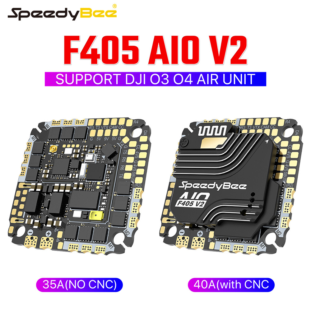 SpeedyBee F405 AIO V2 ตัวควบคุมการบิน 35A 40A 3-6S Dual BEC รองรับ DJI O3 O4 Air Unit