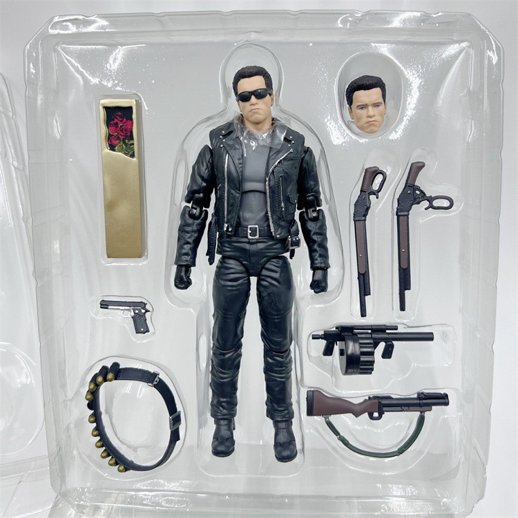MAFIX Terminator 2 Judging Day T-800 Heavy Machine Gun Arnnold 20 ซม.Super Action Figure Model
