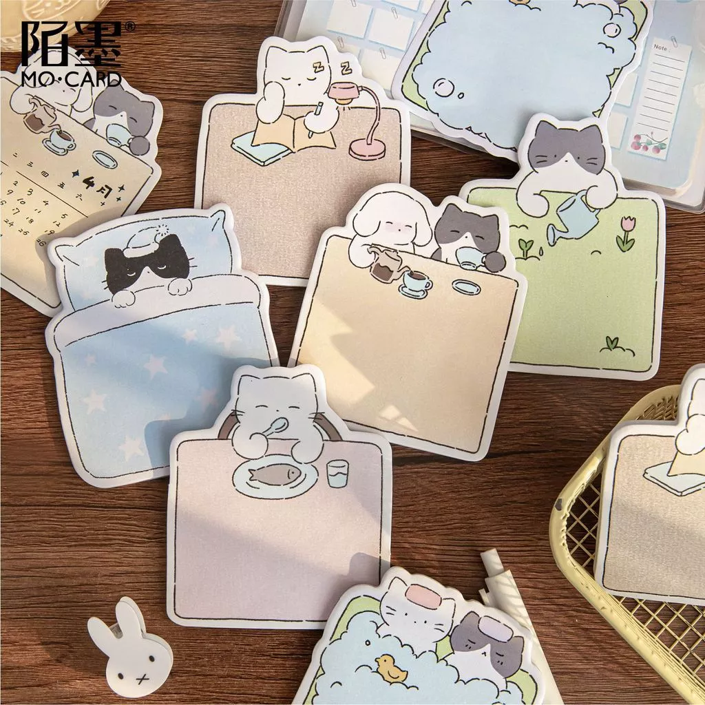 30แผ่นน่ารักบันทึกเหนียวแปลกแมวรูปเครื่องหมายธงสนุกบันทึกเหนียวสําหรับสํานักงานบ้านเด็กนักเรียน เพื่อนร่วมห้อง แท็บของขวัญโรงเรียนอุปกรณ์สํา