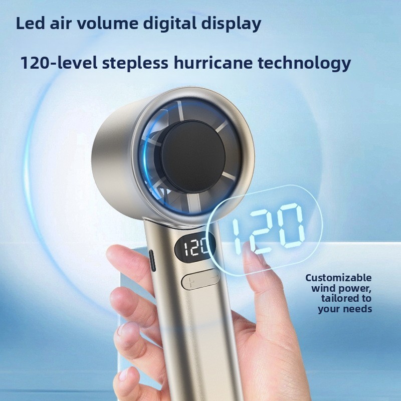 2026 รุ่นใหม่ M11 ความเร็วสูง 120-Speed Handheld Mini Fan USB Mini Outdoor Portable Bladeless Turbo 