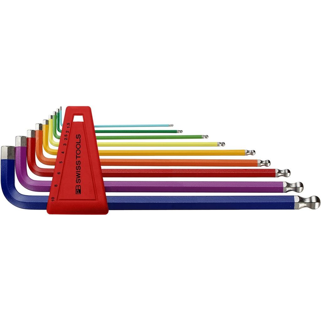 PB Swiss Tools PB 212LH-10 RB ชุดหกเหลี่ยม Ballend สีรุ้งยาว